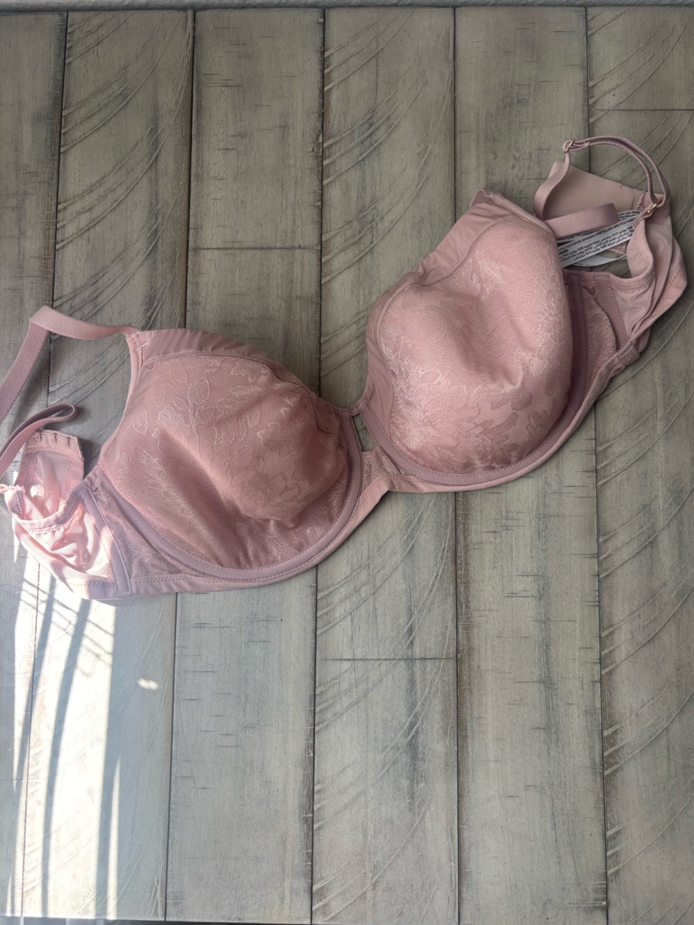 Soma Women's Lace-Detail Lightest Lift Bra - Blush Pink Size 36DDD
